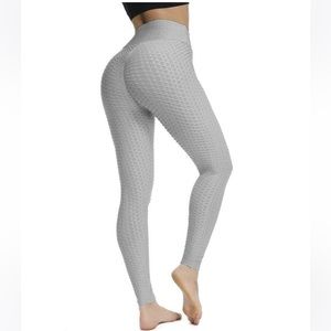 NWT Premium Booty Lifting Anti-Cellulite Leggings / Grey / Size M